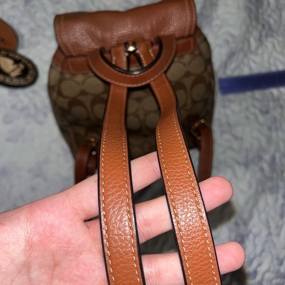 Coach Tan and Brown Signature Backpack - Picture 11 of 11